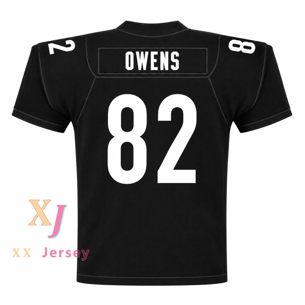 PERSONALIZA Cualquier Nombre Número TERRELL OWENS 82 MIAMI SHARKS BLANCO RIBETE Camiseta de Fútbol Cosida Tallas S-6XL