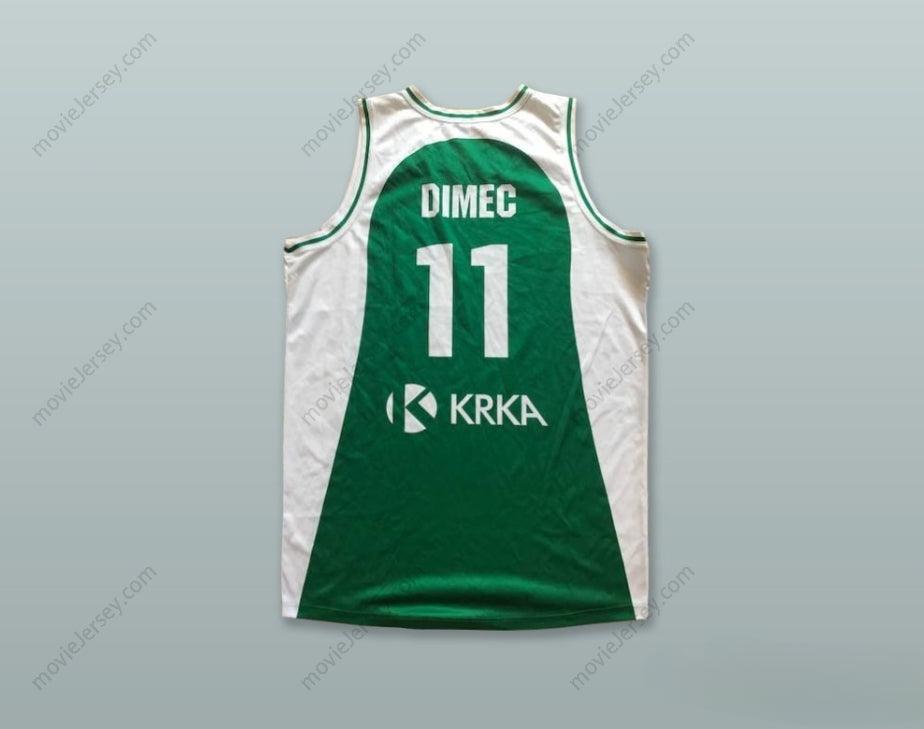 PERSONALIZA cualquier Nombre Número ZIGA DIMEC 11 KK KRKA NOVO MESTO ESLOVENIA Camiseta de baloncesto VERDE Bordado Tallas S-6XL