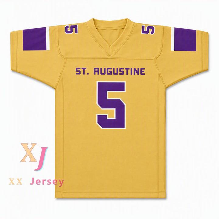 CAMISETA DE FÚTBOL AMERICANA PERSONALIZADA DE LEONARD FOURNETTE, N.º 5, CABALLEROS DE LA ESCUELA SECUNDARIA