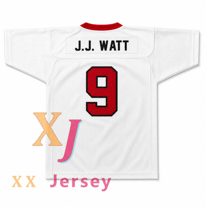 CUSTOM JJ WATT 9 HIGH SCHOOL PIRATES WHITE FOOTBALL JERSEY All S-6XL