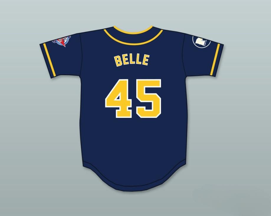 Camiseta de béisbol personalizada con cualquier nombre y número BELLE 45 AWAYBOYS 6º ANUAL ROCK N' JOCK SOFTBALL CHALLENGE 1995 con costura superior S-6XL