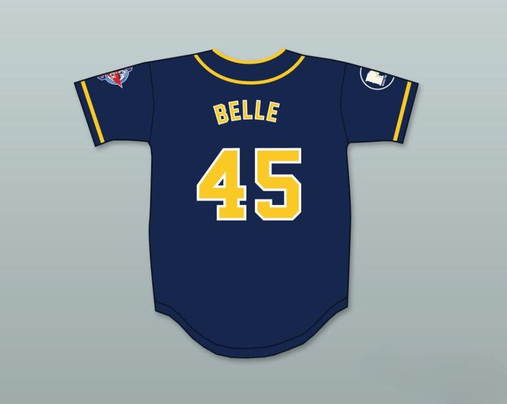 Camiseta de béisbol personalizada con cualquier nombre y número BELLE 45 AWAYBOYS 6º ANUAL ROCK N' JOCK SOFTBALL CHALLENGE 1995 con costura superior S-6XL