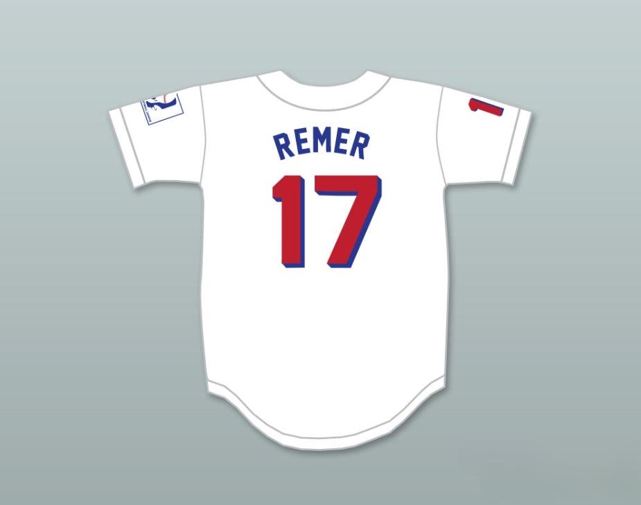 Camiseta de béisbol blanca con nombre y número personalizados DOUG REMER 17 BEERS BASEKETBALL, tallas S-6XL, cosida
