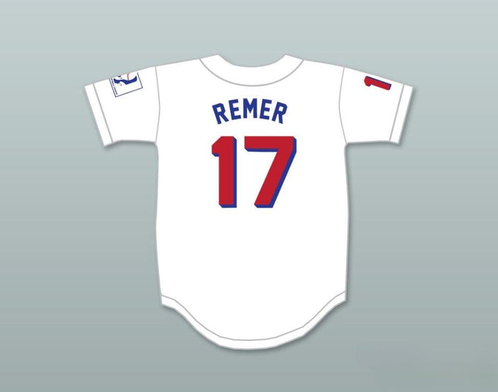 Camiseta de béisbol blanca con nombre y número personalizados DOUG REMER 17 BEERS BASEKETBALL, tallas S-6XL, cosida