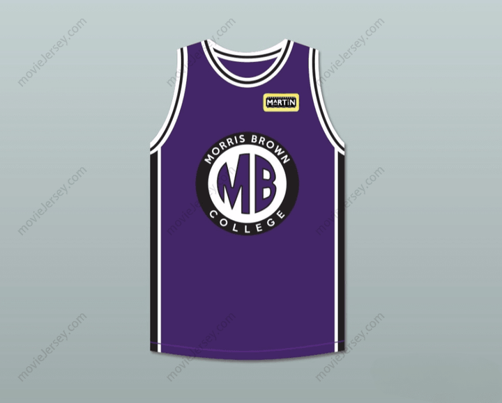 PERSONALIZAR Cualquier Nombre Número MARTIN PAYNE 23 MORRIS BROWN COLLEGE CAMISETA DE BALONCESTO MORADA CON PARCHE MARTIN Cosido Tallas S-6XL