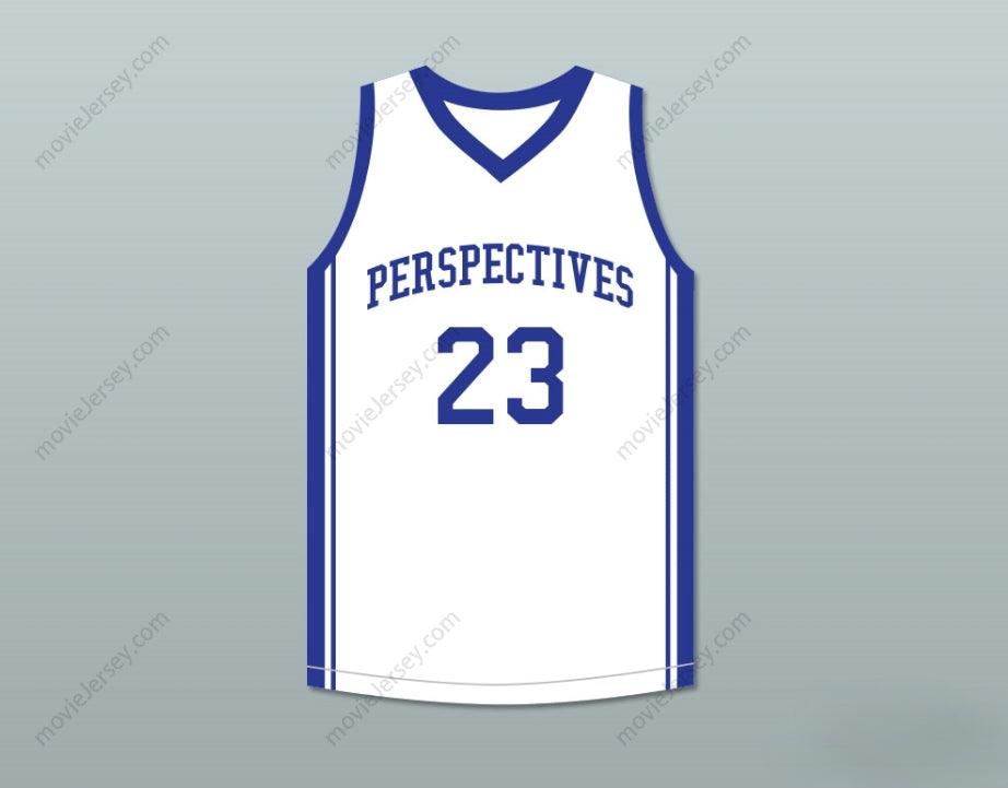 CUSTOM ANY Name Number ANTHONY DAVIS 23 PERSPECTIVES CHARTER SCHOOL WHITE BASKETBALL JERSEY Top Stitched S-6XL