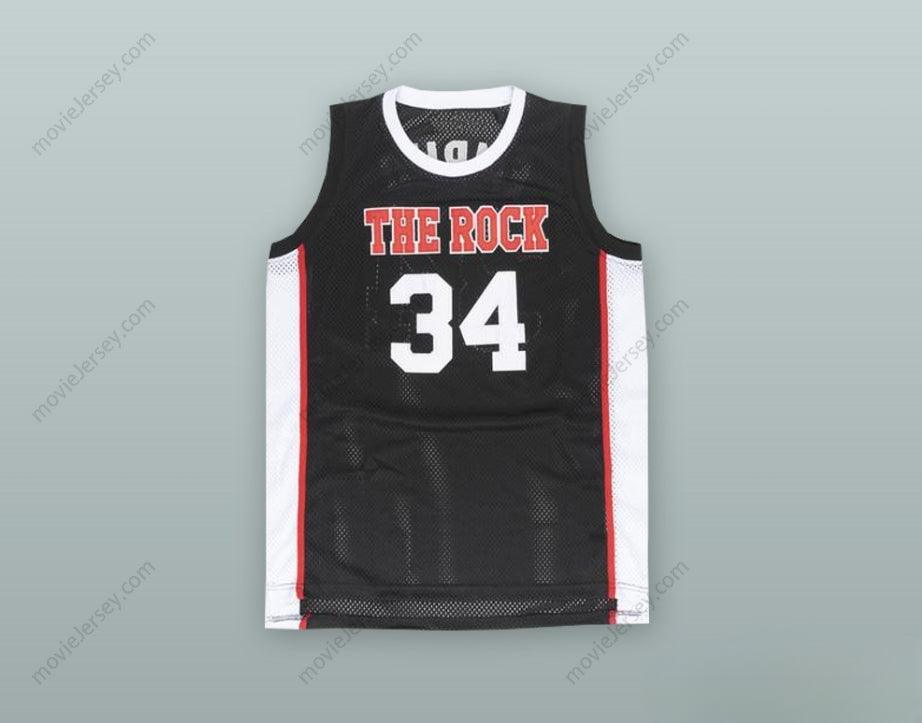 CUSTOM ANY Name Number JOEL EMBIID 34 THE ROCK HIGH SCHOOL BLACK ALTERNATE BASKETBALL JERSEY Top Stitched S-6XL