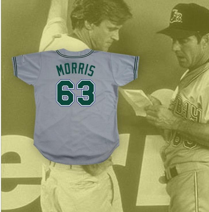 Personalizado Cualquier Nombre Número JIMMY MORRIS 63 CAMISETA DE BÉISBOL PROFESIONAL THE ROOKIE Con Costuras S-6XL