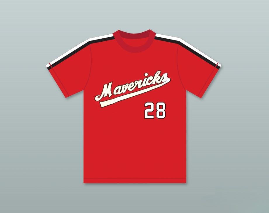 Personaliza Cualquier Nombre Número KURT RUSSELL 28 CAMISETA DE BÉISBOL ROJA THE BATTERED BASTARDS OF BASEBALL Costura superior S-6XL