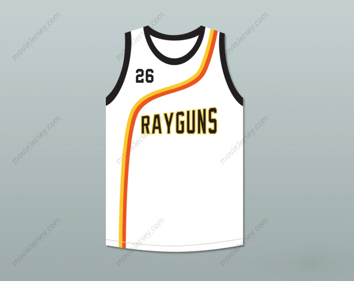 PERSONALIZABLE Cualquier Nombre Número BOOTSY 'BOOTZILLA' COLLINS 26 ROSWELL RAYGUNS JERSEY BALONCESTO BLANCO Cosido Superior S-6XL