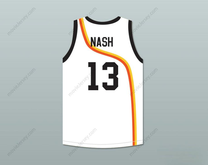 PERSONALIZA Cualquier Nombre Número STEVE NASH 13 ROSWELL RAYGUNS JERSEY DE BALONCESTO BLANCO Superior Cosido S-6XL