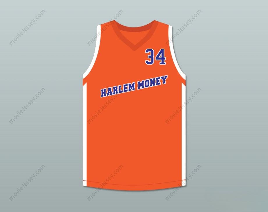 PERSONALIZA Cualquier Nombre Número SHAQUILLE O'NEAL BIG FELLA 34 CAMISETA DE BALONCESTO HARLEM MONEY Tío Drew Superior Cosida S-6XL