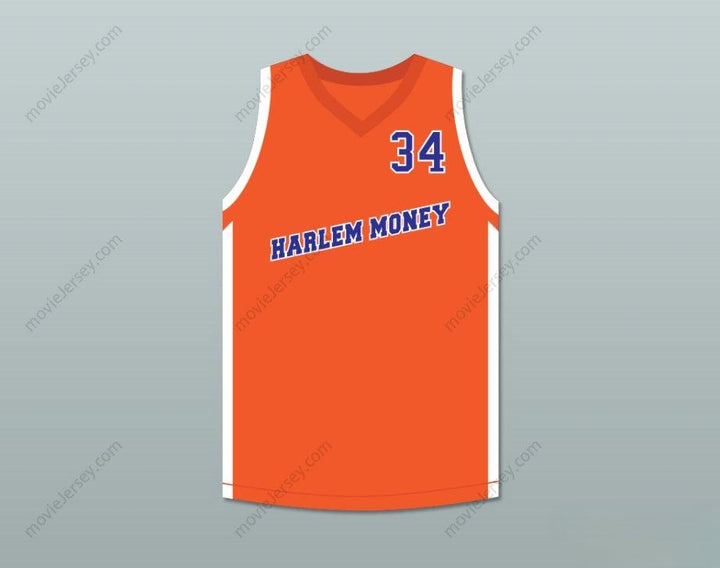 PERSONALIZA Cualquier Nombre Número SHAQUILLE O'NEAL BIG FELLA 34 CAMISETA DE BALONCESTO HARLEM MONEY Tío Drew Superior Cosida S-6XL