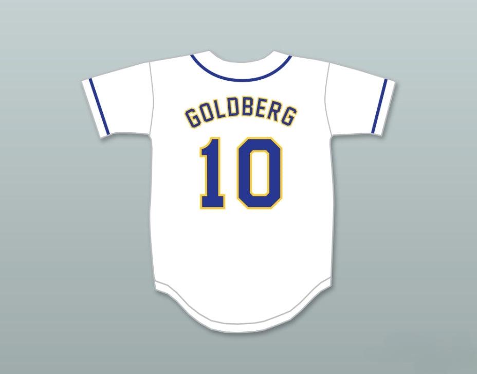 Camiseta de béisbol personalizada con cualquier nombre y número ADAM GOLDBERG 10 WILLIAM PENN ACADEMY QUAKERS, blanca, con costuras, tallas S-6XL