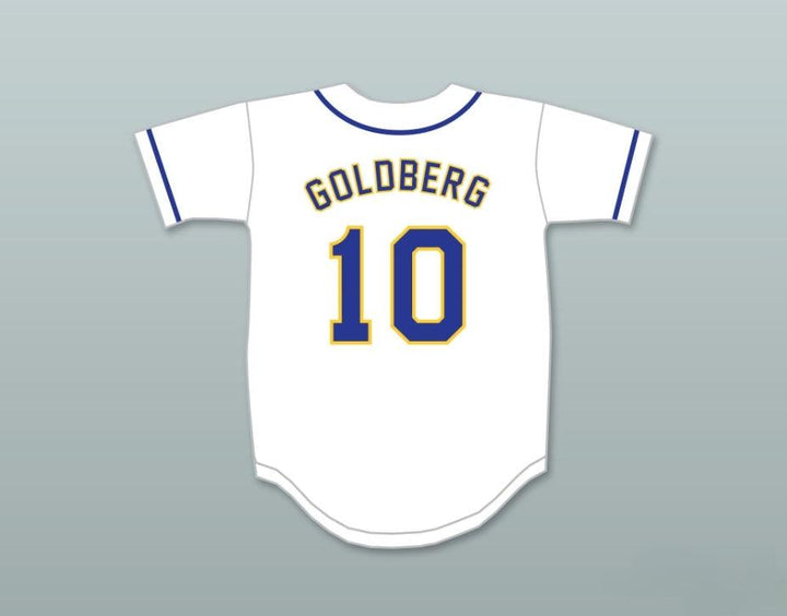 Camiseta de béisbol personalizada con cualquier nombre y número ADAM GOLDBERG 10 WILLIAM PENN ACADEMY QUAKERS, blanca, con costuras, tallas S-6XL
