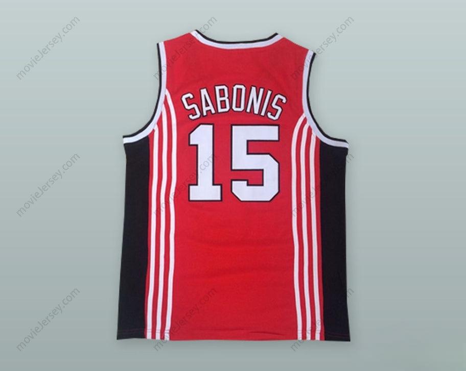 PERSONALIZA CUALQUIER Nombre Número ARVYDAS SABONIS 15 UNIÓN SOVIÉTICA CCCP ROJO CAMISETA DE BALONCESTO Bordado Tallas S-6XL