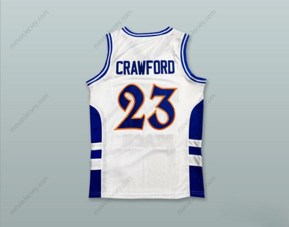 PERSONALIZA Cualquier Nombre Número JAMAL CRAWFORD 23 RAINIER BEACH HIGH SCHOOL VIKINGS CAMISETA BALONCESTO BLANCA Parte Superior Cosida S-6XL