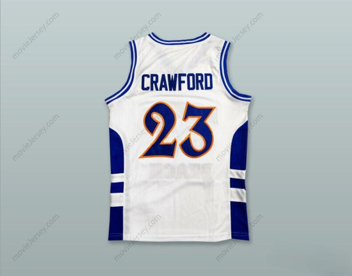 PERSONALIZA Cualquier Nombre Número JAMAL CRAWFORD 23 RAINIER BEACH HIGH SCHOOL VIKINGS CAMISETA BALONCESTO BLANCA Parte Superior Cosida S-6XL