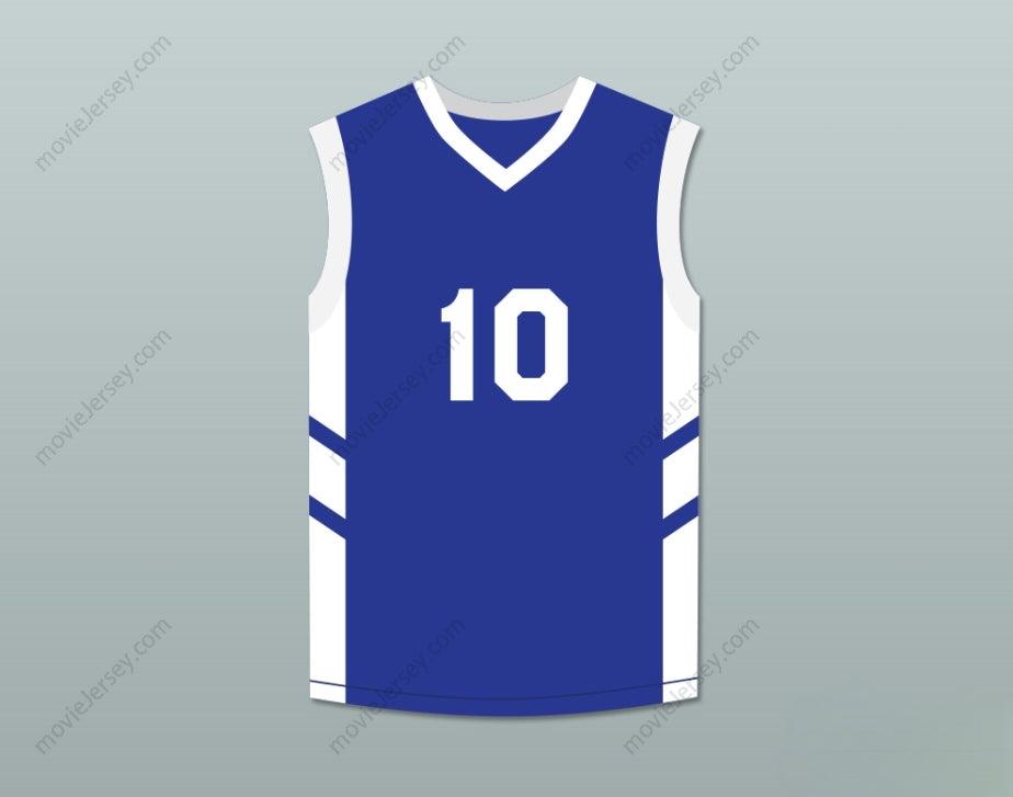 CUSTOM ANY Name Number GUY 'FREQUENT FLYER' DUPREE 10 BLUE BASKETBALL JERSEY DENNIS RODMAN'S BIG BANG IN PYONGYANG Top Stitched S-6XL