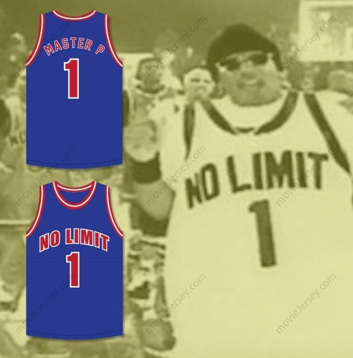 CAMISETA DE BALONCESTO AZUL MASTER P 1 NO LIMIT PERSONALIZADA CON CUALQUIER NOMBRE Y NÚMERO, Cosida, Tallas S-6XL