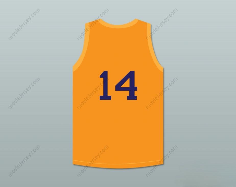 PERSONALIZA CUALQUIER Nombre Número ED SADOWSKI 14 REBELS CAMISETA DE BALONCESTO NARANJA Superior Cosido S-6XL