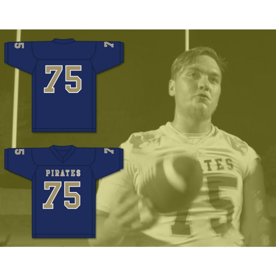 CUSTOM ANY Name Number KERRY BUCKMASTER 75 INDEPENDENCE COMMUNITY COLLEGE PIRATES Football Jersey Top Stitched S-6XL