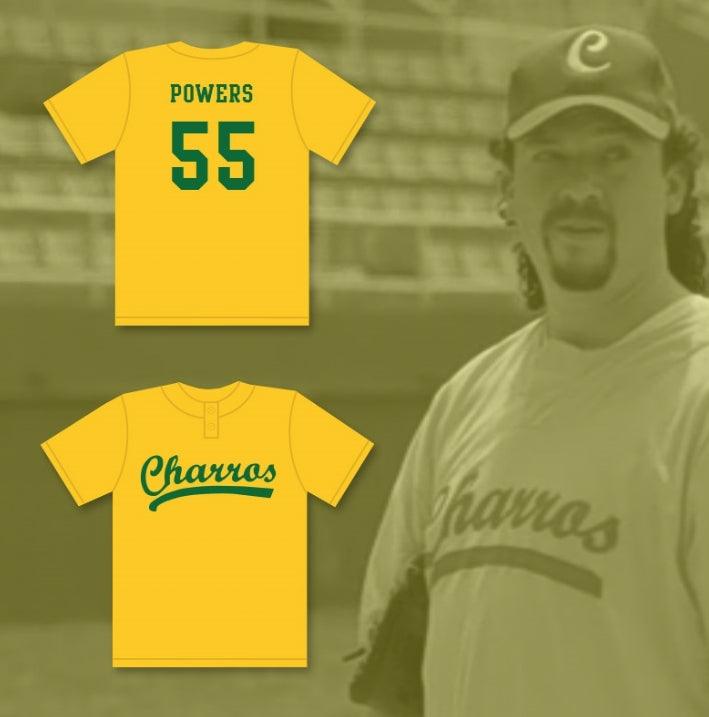 Camiseta de béisbol de práctica KENNY POWERS 55 CHARROS con cualquier nombre y número, EASTBOUND & DOWN, costuras superiores, tallas S-6XL