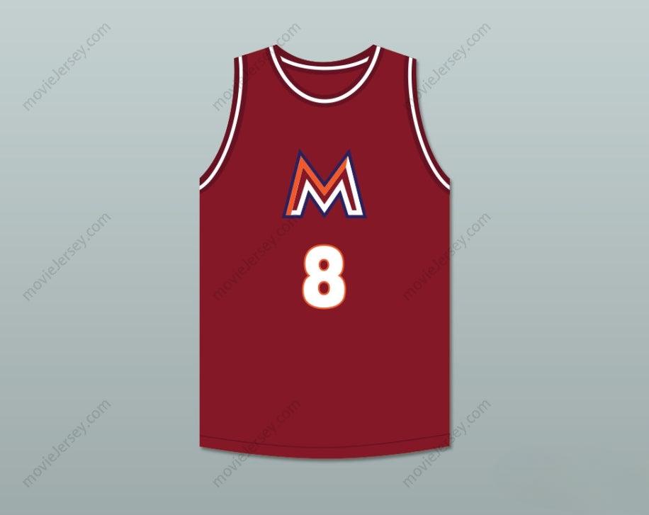 CAMISETA DE BALONCESTO MARRÓN DE LA ESCUELA SECUNDARIA MEISEI RUI HACHIMURA #8 CON NOMBRE Y NÚMERO PERSONALIZADOS 2 Costuras Superior Tallas S-6XL