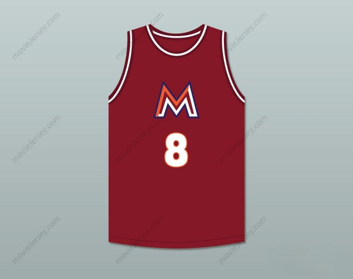 CAMISETA DE BALONCESTO MARRÓN DE LA ESCUELA SECUNDARIA MEISEI RUI HACHIMURA #8 CON NOMBRE Y NÚMERO PERSONALIZADOS 2 Costuras Superior Tallas S-6XL
