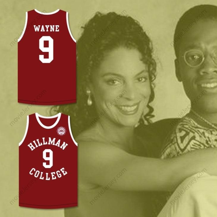 CAMISETA DE BALONCESTO MARRÓN DWAYNE WAYNE 9 HILLMAN COLLEGE CON PARCHE DE ÁGUILA, CUALQUIER Nombre y Número, Costura Superior S-6XL