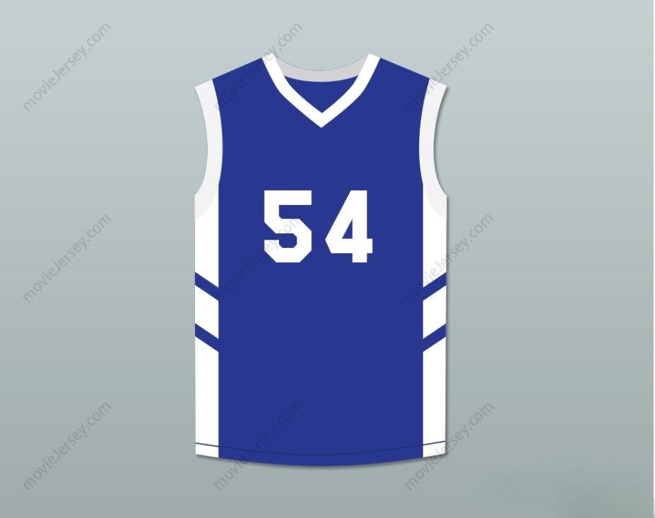 PERSONALIZA CUALQUIER Nombre Número ANTOINE 'OCTAVA MARAVILLA' SCOTT 54 CAMISETA DE BALONCESTO AZUL EL BIG BANG DE DENNIS RODMAN EN PYONGYANG Costuras superiores S-6XL