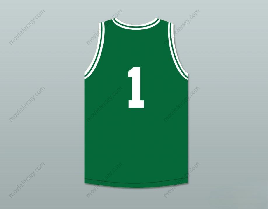 PERSONALIZA CUALQUIER Nombre Número LARRY BIRD 1 EASLEY HIGH SCHOOL JERSEY DE BALONCESTO VERDE LA LEYENDA DEL JOVEN LARRY BIRD OBRA DE TEATRO Costura Superior S-6XL