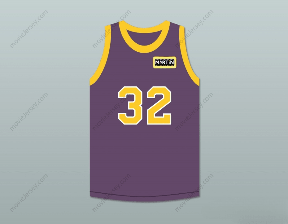 CUSTOM ANY Name Number AIR GORDON 32 PURPLE BASKETBALL JERSEY WITH MARTIN PATCH Top Stitched S-6XL