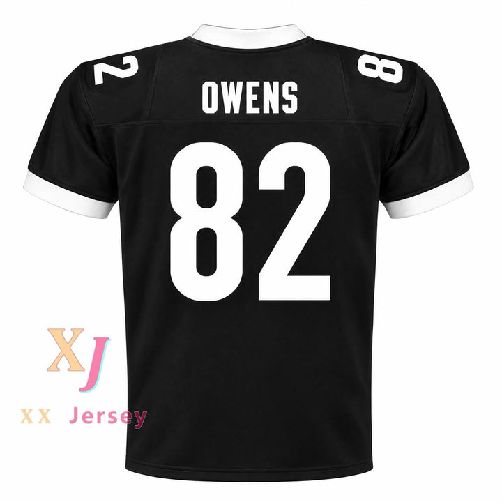 PERSONALIZA Cualquier Nombre Número TERRELL OWENS 82 MIAMI SHARKS BLANCO RIBETE Camiseta de Fútbol Cosida Tallas S-6XL