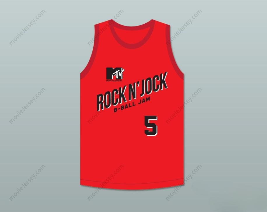 PERSONALIZA Cualquier Nombre Número DANNY MANNING 5 CAMISETA DE BALONCESTO DE ALBAÑILES SEGUNDO ANUAL ROCK N' JOCK B-BALL JAM 1992 Cosido Superior S-6XL