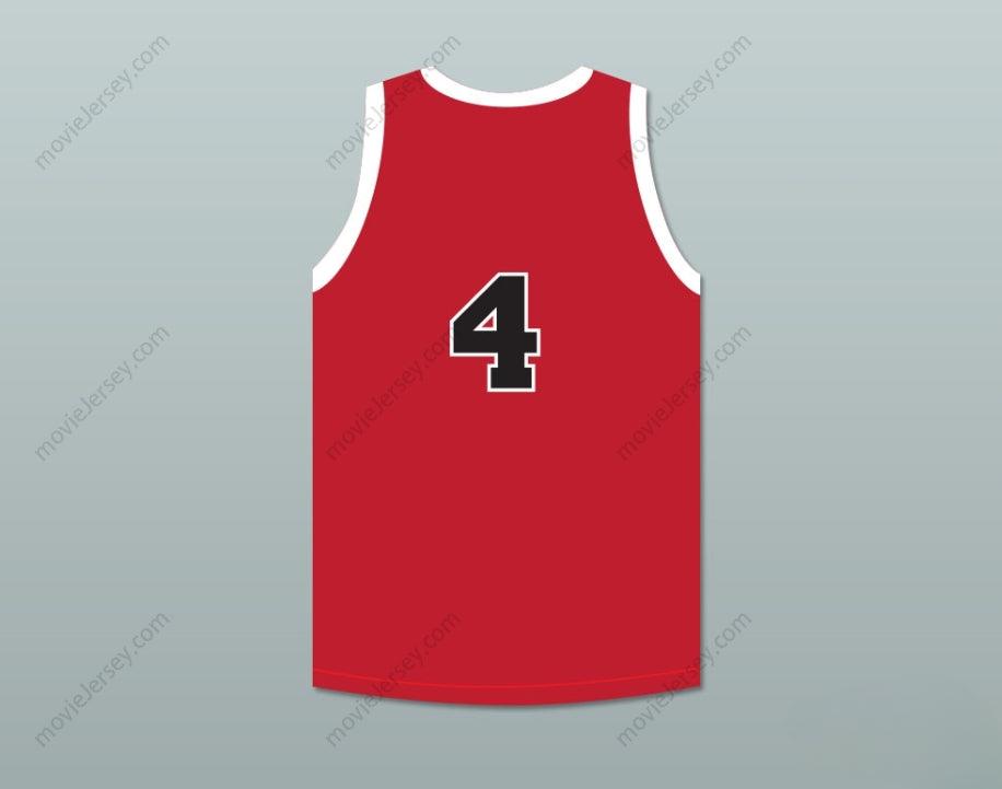 PERSONALIZABLE Cualquier Nombre Número DINO MARTIN 4 PROVIDENCE STEAMROLLERS CAMISETA ROJA DE BALONCESTO 1 Costura Superior S-6XL
