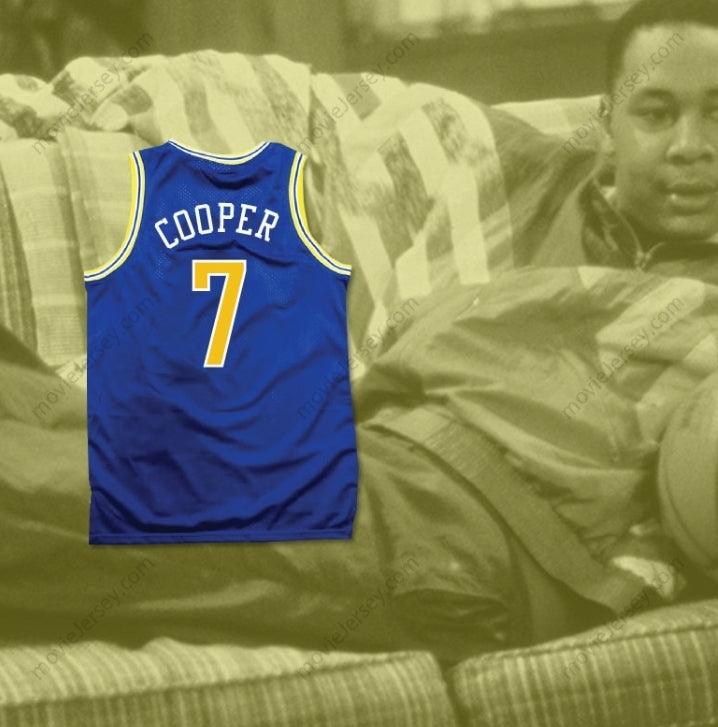 CAMISETA DE BALONCESTO AZUL MARK COOPER 7 PRO CARRERA PERSONALIZABLE CON CUALQUIER Nombre y Número HANGIN WITH MR. COOPER Costuras superiores S-6XL