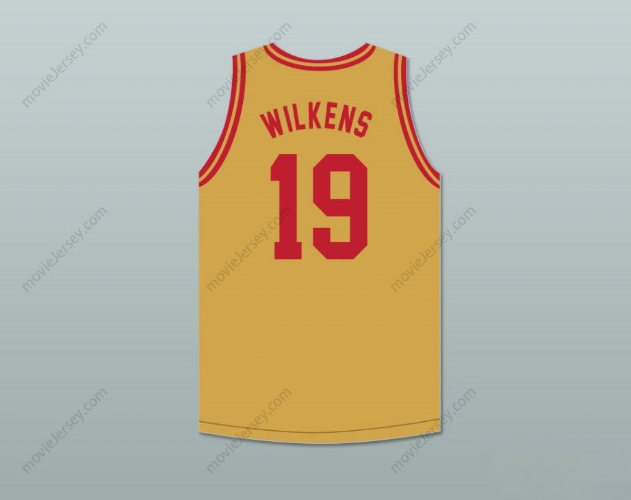 PERSONALIZA CUALQUIER Nombre Número LENNY WILKENS 19 BOYS HIGH SCHOOL BROOKLYN ORO ANTIGUO CAMISETA BALONCESTO Cosido S-6XL