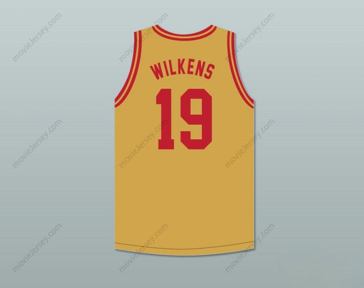 PERSONALIZA CUALQUIER Nombre Número LENNY WILKENS 19 BOYS HIGH SCHOOL BROOKLYN ORO ANTIGUO CAMISETA BALONCESTO Cosido S-6XL
