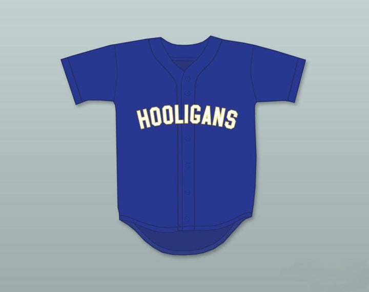 Camiseta de béisbol azul con el número y nombre personalizados BRUNO MARS 24K HOOLIGANS, BET AWARDS, costuras decorativas, S-6XL