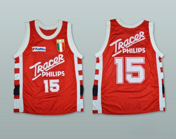 PERSONALIZABLE Cualquier Nombre Número BOB MCADOO 15 OLIMPIA MILANO CAMISETA DE BALONCESTO Cosida S-6XL
