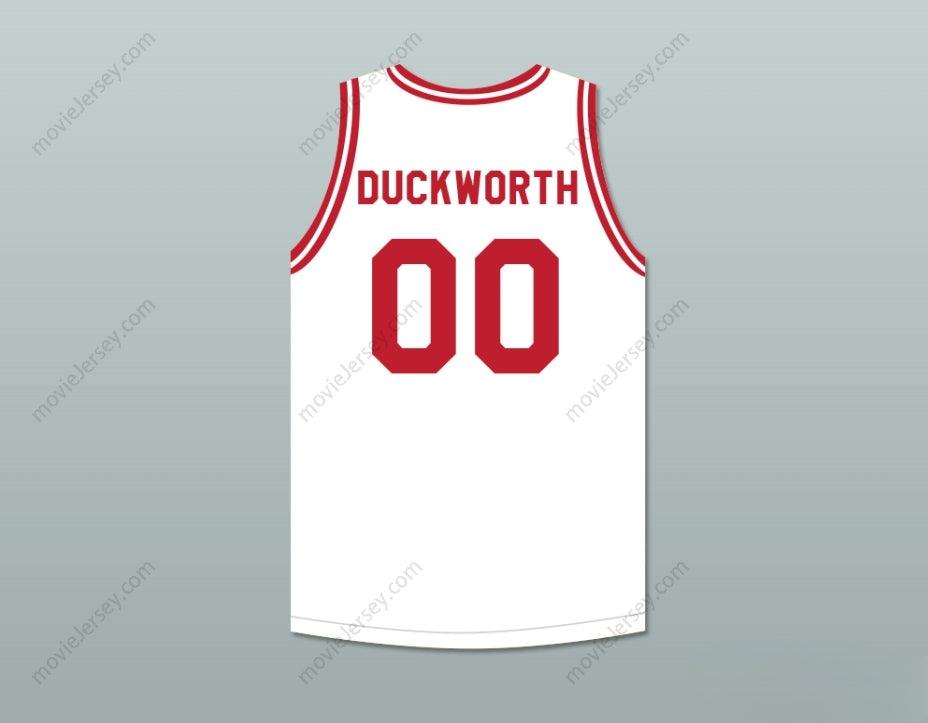 PERSONALIZADA CUALQUIER Nombre Número KEVIN DUCKWORTH 00 CAMISETA DE BALONCESTO CLÁSICA BLANCA PUSH EXCEL PRO 1988 EVENTO BENÉFICO Costura Superior S-6XL
