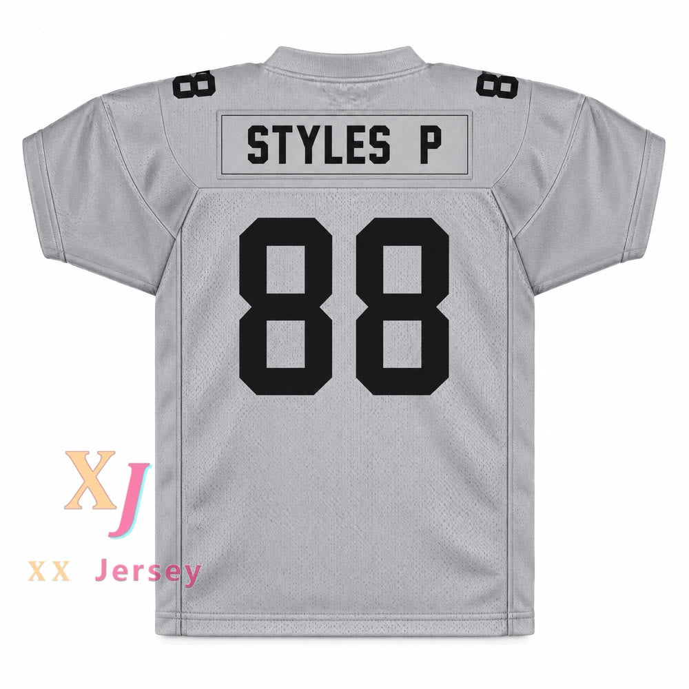 PERSONALIZADO CUALQUIER Nombre Número ESTILOS P ROUGH RYDERS 88 Plata Camiseta de fútbol cosida Tallas S-6XL