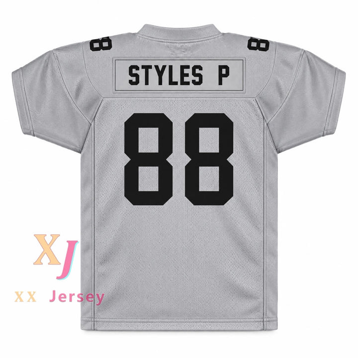 PERSONALIZADO CUALQUIER Nombre Número ESTILOS P ROUGH RYDERS 88 Plata Camiseta de fútbol cosida Tallas S-6XL