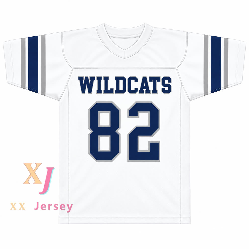 PERSONALIZA CUALQUIER Nombre Número RAYMOND BERRY 82 Distrito Escolar Independiente de PARIS WILDCATS Camiseta de Fútbol con Costura Superior S-6XL