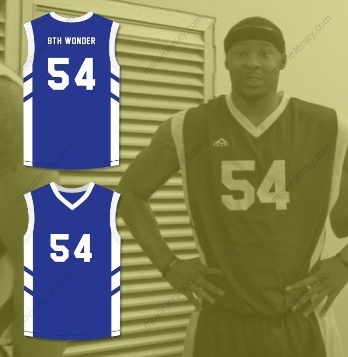 PERSONALIZA CUALQUIER Nombre Número ANTOINE 'OCTAVA MARAVILLA' SCOTT 54 CAMISETA DE BALONCESTO AZUL EL BIG BANG DE DENNIS RODMAN EN PYONGYANG Costuras superiores S-6XL
