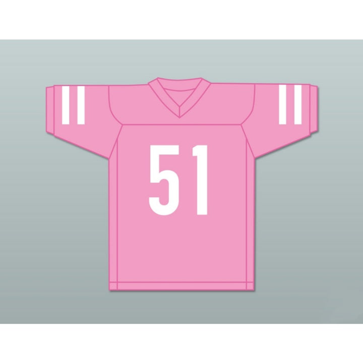 CUSTOM ANY Name Number DANCER JOANNE 51 PINK FOOTBALL JERSEY GAGA FIVE FOOT TWO Football Jersey Top Stitched S-6XL