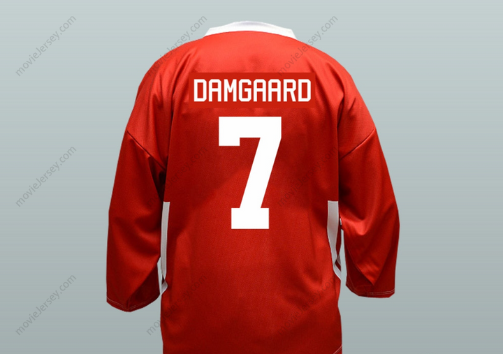 Custom Any Name Number Denmark National Team Jesper Damgaard Hockey Jersey Top Stitched S-6XL