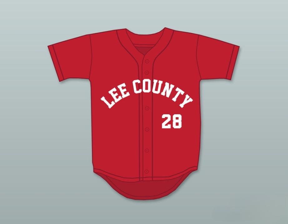 Custom Any Name Number BUSTER POSEY 28 LEE COUNTY HIGH SCHOOL TROJANS RED BASEBALL JERSEY 2 Top Stitched S-6XL
