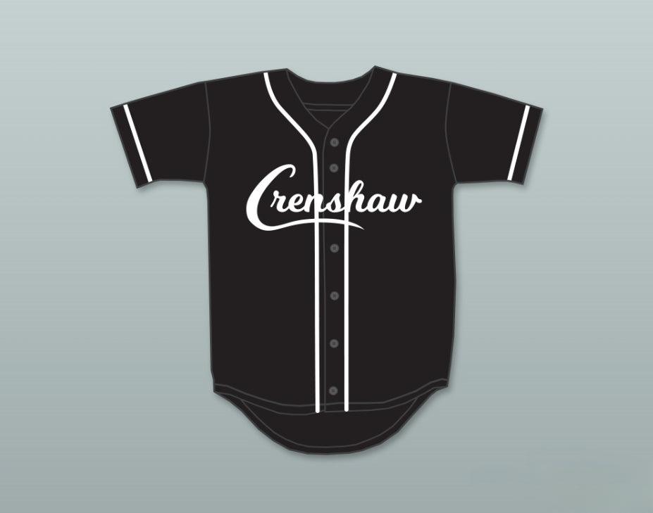 Camiseta de béisbol negra NIPSEY HUSSLE 33 CRENSHAW personalizada con nombre y número, cosida, tallas S-6XL